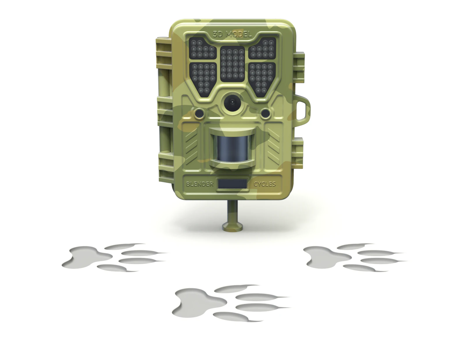 Wildlife Trail Camera 3D Model .c4d .max .obj .3ds .fbx .stl .blend 