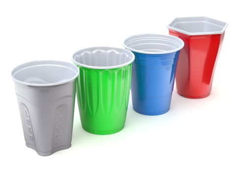 Plastic Cup Set 3D Model