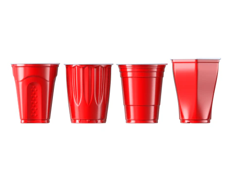 Plastic Cup Set 3D Model