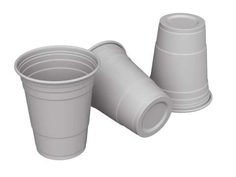 Plastic Cup Set 3D Model
