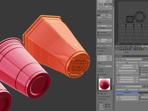 Plastic Cup Set 3D Model