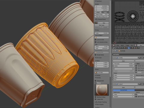 Plastic Cup Set 3D Model