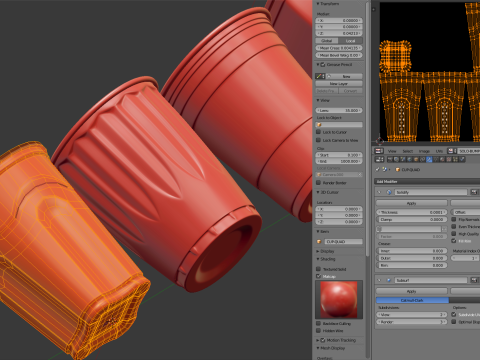 Plastic Cup Set 3D Model