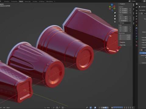 Plastic Cup Set 3D Model