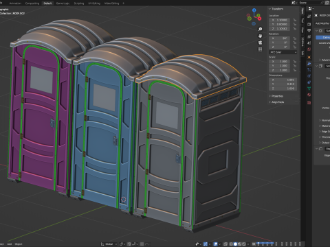 Portable Toilet Modelo 3D