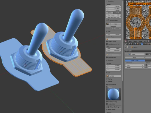 Toggle Switch 3D Model