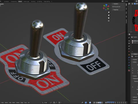 Toggle Switch 3D Model