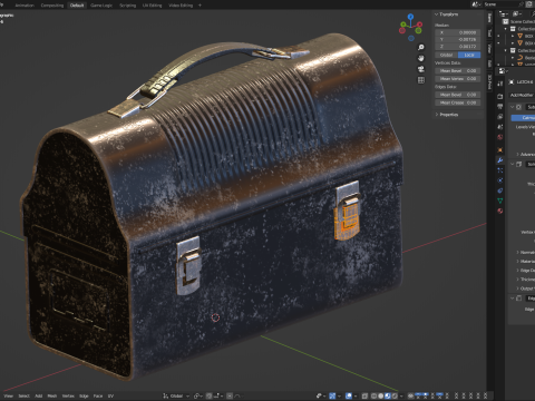 Vintage Lunch Box 3D Model