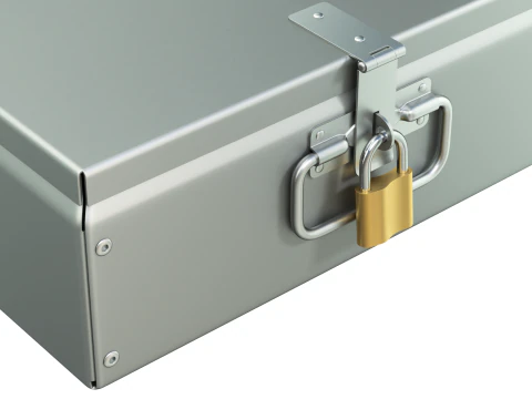 Safety Deposit Boxes with Money Stack 3D Model