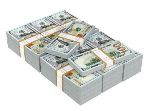 Safety Deposit Boxes with Money Stack Model 3D