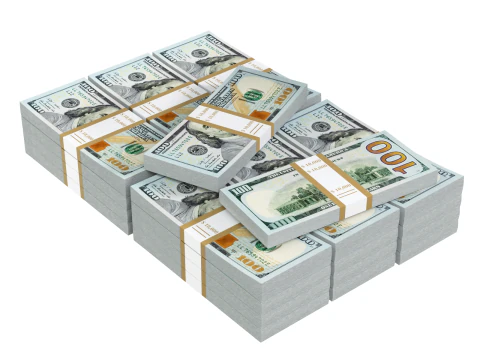 Safety Deposit Boxes with Money Stack 3D Model