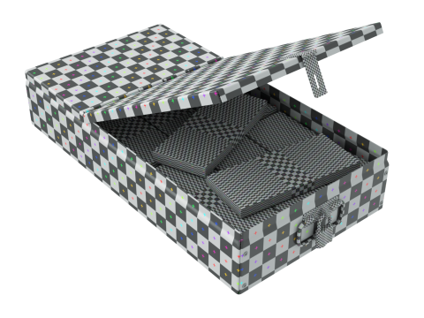 Safety Deposit Boxes with Money Stack Model 3D