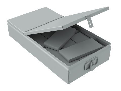 Safety Deposit Boxes with Money Stack Model 3D