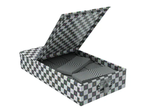 Safety Deposit Boxes with Money Stack 3D Model