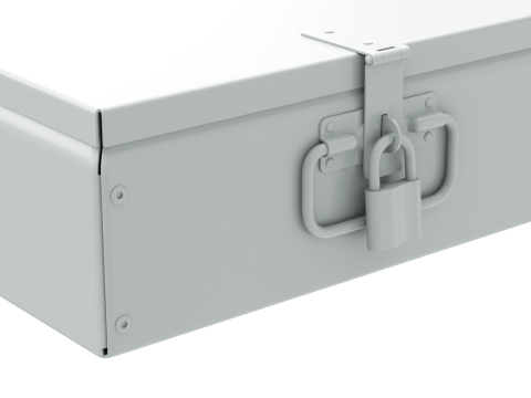 Safety Deposit Boxes with Money Stack Model 3D