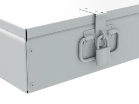 Safety Deposit Boxes with Money Stack 3D Model