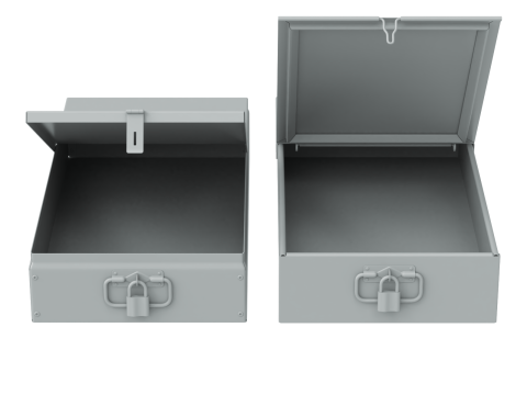 Safety Deposit Boxes with Money Stack Model 3D