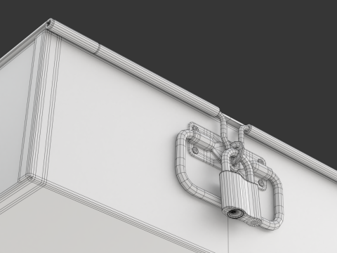 Safety Deposit Boxes with Money Stack Model 3D