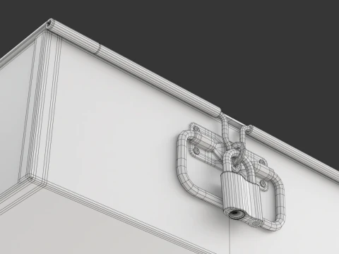 Safety Deposit Boxes with Money Stack 3D Model