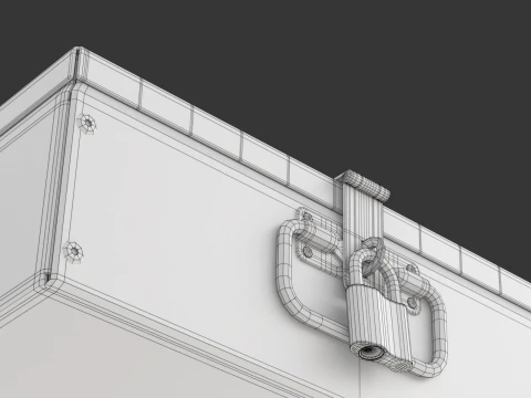 Safety Deposit Boxes with Money Stack 3D Model