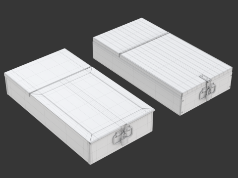 Safety Deposit Boxes with Money Stack Model 3D