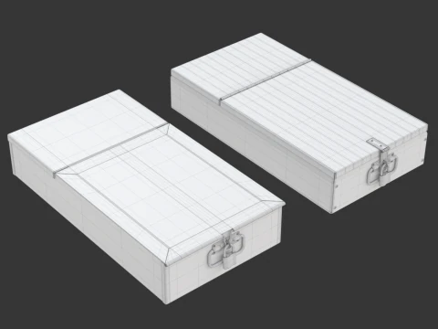 Safety Deposit Boxes with Money Stack 3D Model