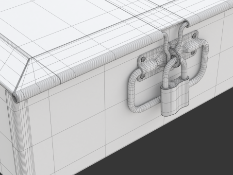 Safety Deposit Boxes with Money Stack Model 3D