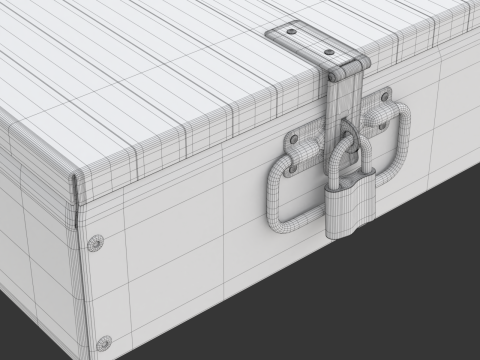 Safety Deposit Boxes with Money Stack Model 3D