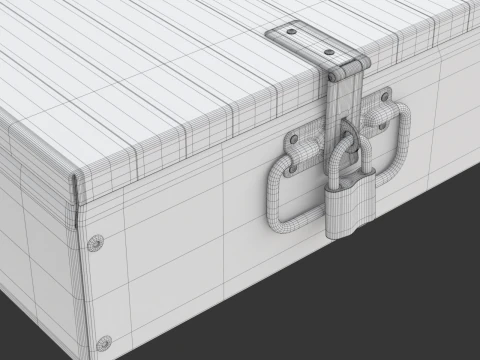 Safety Deposit Boxes with Money Stack 3D Model