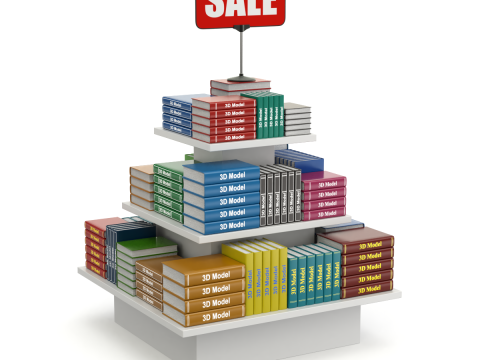 Books on Sale 3D Model