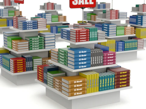 Libri in vendita Modello 3D