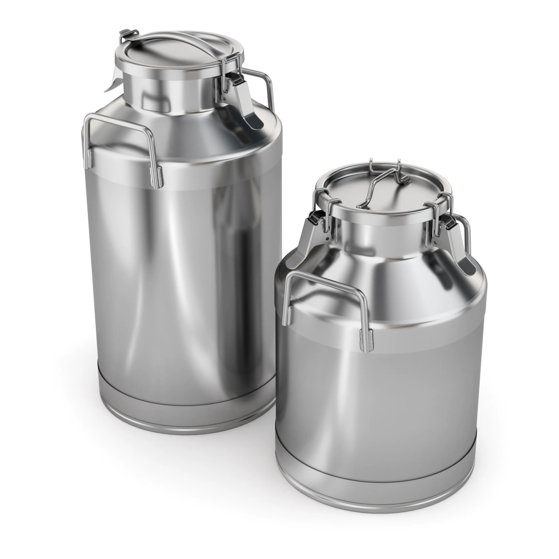 Big Milk Cans with Latch 3D Model .c4d .max .obj .3ds .fbx .stl .blend
