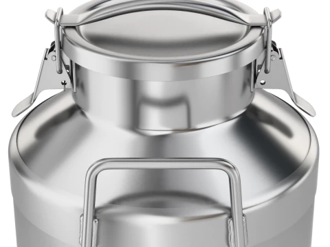 Big Milk Cans with Latch 3D Model