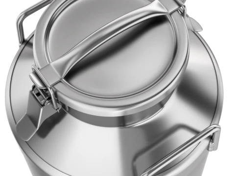 Big Milk Cans with Latch 3D Model
