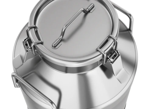 Big Milk Cans with Latch 3D Model