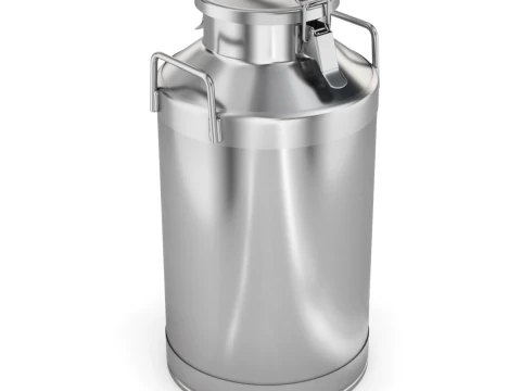 Big Milk Cans with Latch 3D Model
