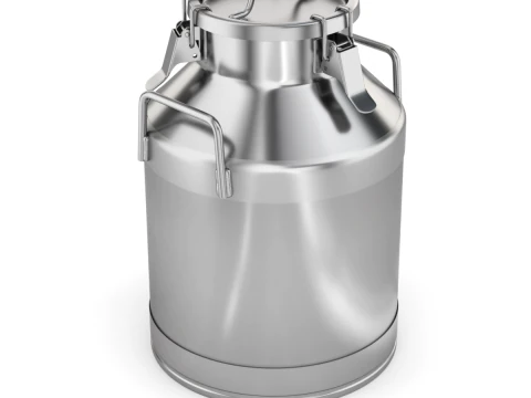 Big Milk Cans with Latch 3D Model