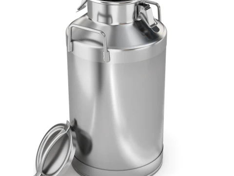 Big Milk Cans with Latch 3D Model