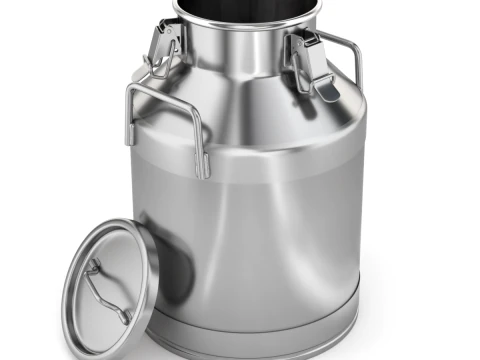 Big Milk Cans with Latch 3D Model