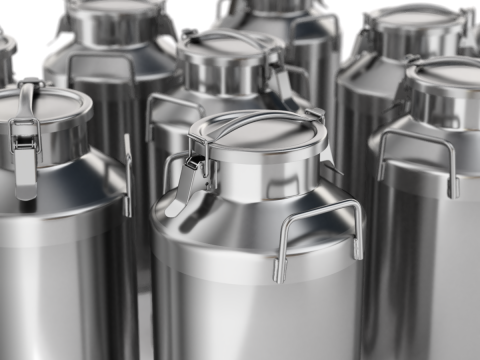 Big Milk Cans with Latch 3Dモデル