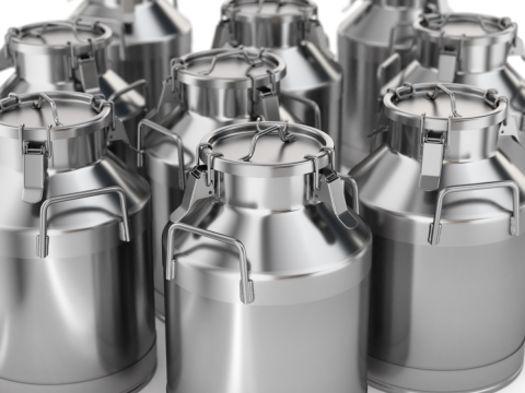 Big Milk Cans with Latch 3Dモデル