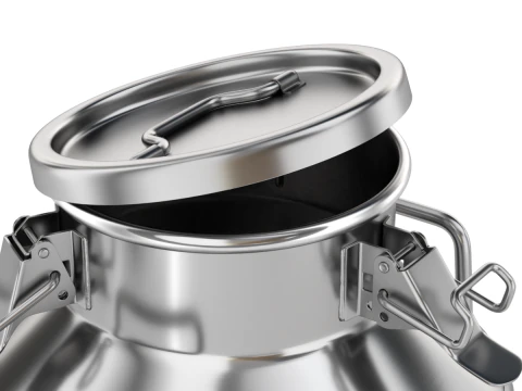Big Milk Cans with Latch 3D Model