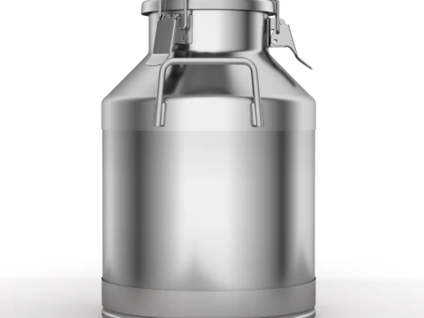 Big Milk Cans with Latch 3D Model