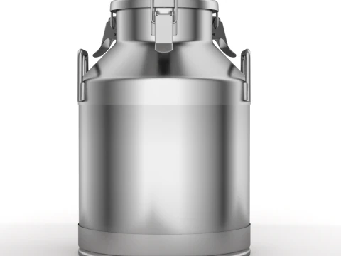 Big Milk Cans with Latch 3D Model