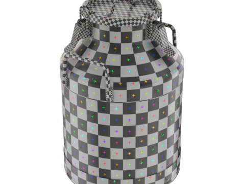 Big Milk Cans with Latch 3D Model