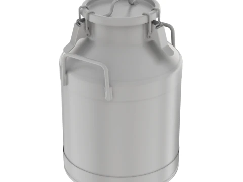 Big Milk Cans with Latch 3D Model