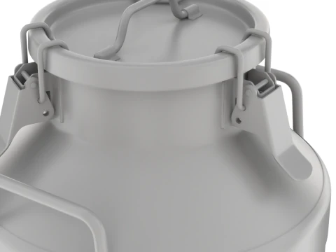 Big Milk Cans with Latch 3D Model