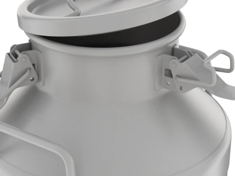 Big Milk Cans with Latch 3D Model
