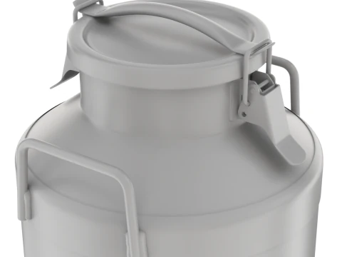 Big Milk Cans with Latch 3D Model