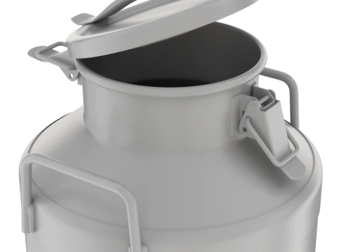 Big Milk Cans with Latch 3D Model